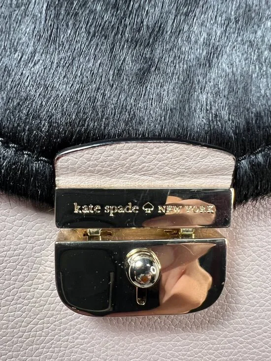 KATE SPADE NY Sayra Hyde Place Mousse Frost Leather/Black Hair Crossbody Bag - Picture 2 of 11